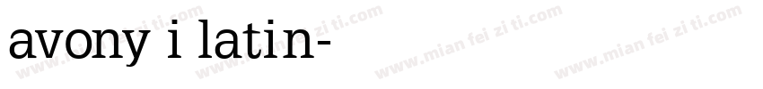 avony i latin字体转换